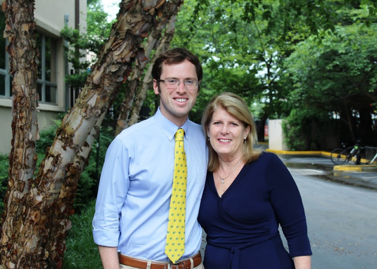 Director of Admission and Financial Aid Kim Bair and Associate Director of Admission Nick Lellenberg